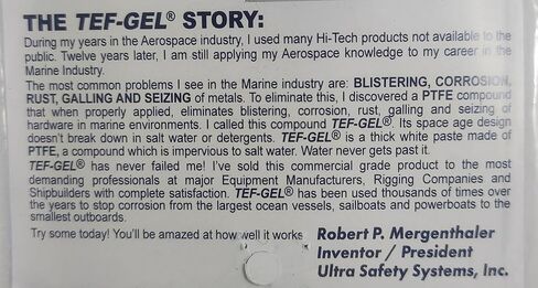 Ultra Tef-Gel TG-12 12 oz Anti-Corrosion & Anti-Seize Lubricant, Protection, Sailboat Rigging Hardware Protection, Free Application Kit Extra Brushes, Gloves in Kuwait