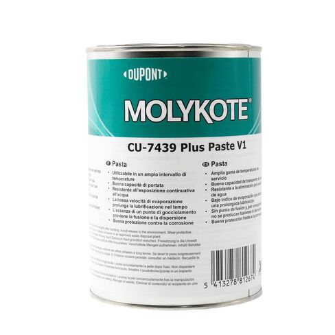 Molykote Cu-7439 Plus Paste V1 1 كجم من شحم التشحيم والتصاق السطح المعدني مع مسحوق النحاس طويل الأمد عالي التحمل ومضاد للضغط لمقاومة التآكل لمكونات الماكينة ودرجة الحرارة العالية in Kuwait