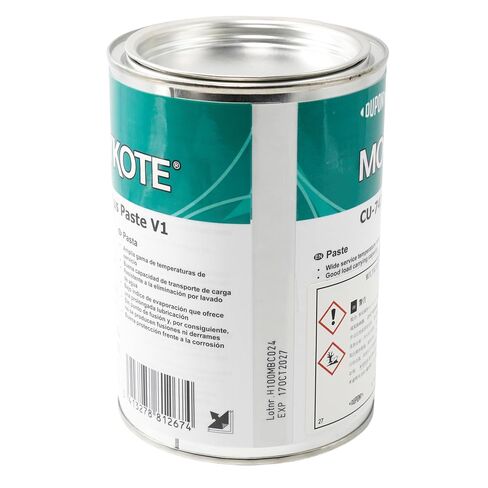 Molykote Cu-7439 Plus Paste V1 1 كجم من شحم التشحيم والتصاق السطح المعدني مع مسحوق النحاس طويل الأمد عالي التحمل ومضاد للضغط لمقاومة التآكل لمكونات الماكينة ودرجة الحرارة العالية in Kuwait
