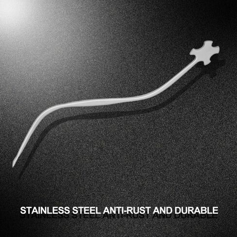 Stainless Steel Violin Sound Post Setter - S Style Violin Column Hook Rubber Gip Protector Durable Luthier Install Repair Tool with Bendable Design in Kuwait