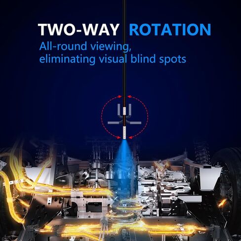 Two-Way Articulating Borescope Camera with Light, Endoscope Inspection Camera with 3.3FT Semi-Rigid Probe, IP67 Waterproof Inspection, Flexible Snake Scope for Home Repair, Automotive in Kuwait