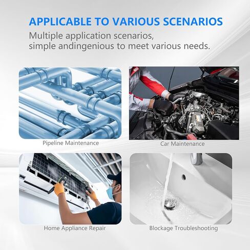 Two-Way Articulating Borescope Camera with Light, Endoscope Inspection Camera with 3.3FT Semi-Rigid Probe, IP67 Waterproof Inspection, Flexible Snake Scope for Home Repair, Automotive in Kuwait