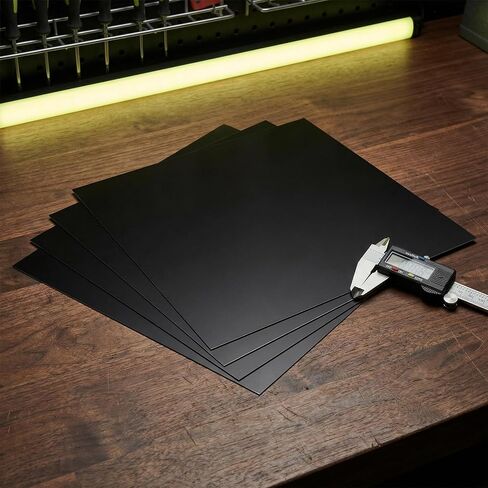 SHEUTSAN 4 Pack Anodized Aluminum Sheet, 12 x 12 x 1/32 Inch, 0.8MM Thin Metal Plates for Crafting DIY House Decoration, Black in Kuwait