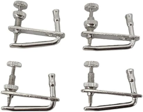 4Pcs Violin Fine Tuners for 3/4 & 4/4 Size Violin, Precise String Tuners Set for Beginner and Musicians (Golden) in Saudi Arabia