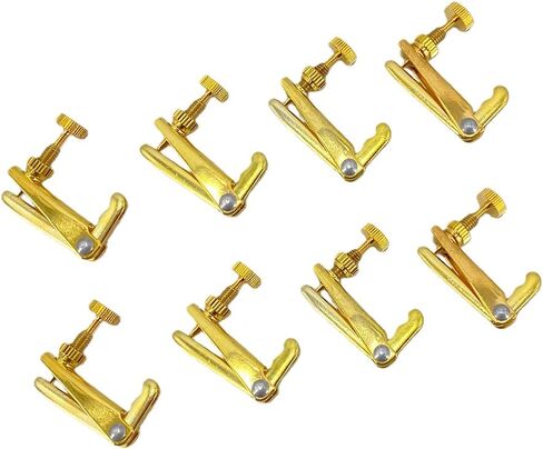 4Pcs Violin Fine Tuners for 3/4 & 4/4 Size Violin, Precise String Tuners Set for Beginner and Musicians (Golden) in Saudi Arabia