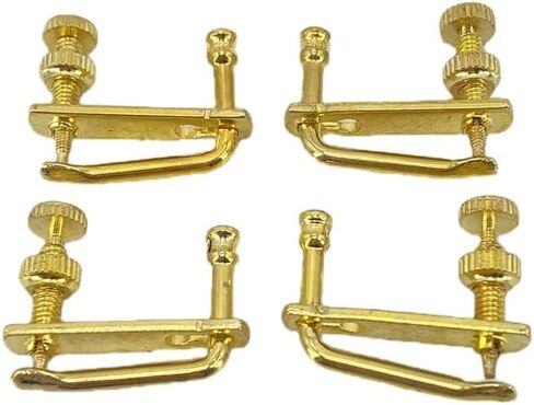 4Pcs Violin Fine Tuners for 3/4 & 4/4 Size Violin, Precise String Tuners Set for Beginner and Musicians (Golden) in Saudi Arabia
