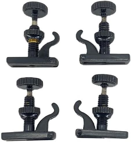 4Pcs Violin Fine Tuners for 3/4 & 4/4 Size Violin, Precise String Tuners Set for Beginner and Musicians (Golden) in Saudi Arabia