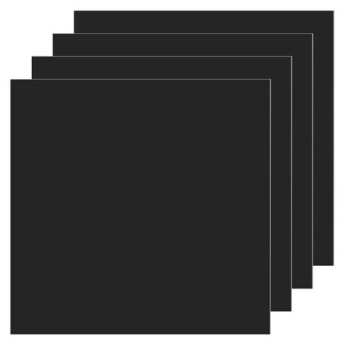 4 Pcs Anodized Aluminum Sheet, Black, 12 x 12 x 1/32 Inch, 0.8MM Thin Metal Plates for Crafting, DIY, Home Decoration in Kuwait