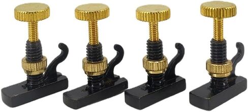 4Pcs Violin Fine Tuners for 3/4 & 4/4 Size Violin, Precise String Tuners Set for Beginner and Musicians (Golden) in Saudi Arabia