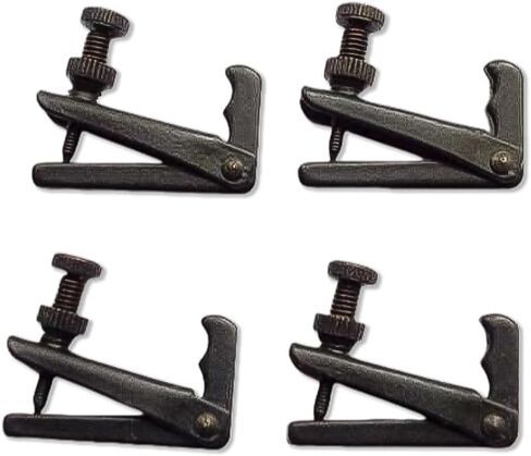 4Pcs Violin Fine Tuners for 3/4 & 4/4 Size Violin, Precise String Tuners Set for Beginner and Musicians (Golden) in Saudi Arabia