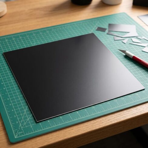 4 Pcs Anodized Aluminum Sheet, Black, 12 x 12 x 1/32 Inch, 0.8MM Thin Metal Plates for Crafting, DIY, Home Decoration in Kuwait