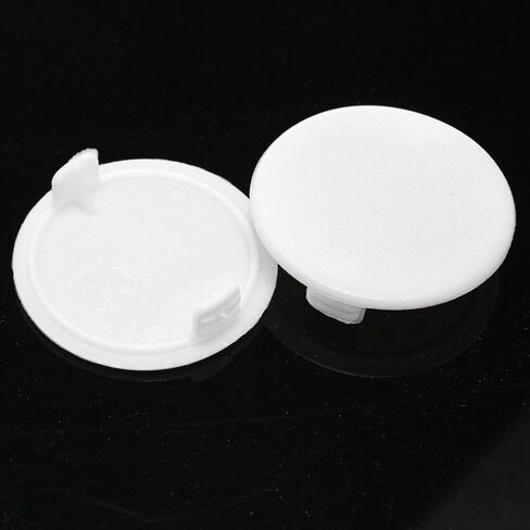 1 3/8-inch Hole Cover 35mm Diameter Round Embedded Round Hole Plastic Plug White Concealed Cover Plate for Kitchen Cabinets Closets Wardrobes, etc. 20PCS in Kuwait