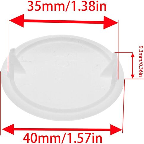 1 3/8-inch Hole Cover 35mm Diameter Round Embedded Round Hole Plastic Plug White Concealed Cover Plate for Kitchen Cabinets Closets Wardrobes, etc. 20PCS in Kuwait