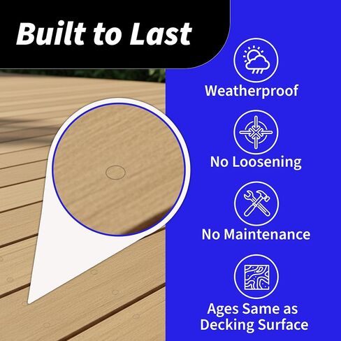 100 قابس للتزيين 1/4 بوصة سطح التوصيل الأصلي TimberTech Azek PVC - الجوز الإنجليزي العتيق in Kuwait