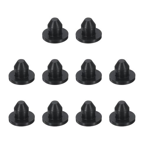 uxcell 10pcs Hole Plug 3/16 Inch (4mm) Button Plugs Fit for 3.5mm Hole, Snap in Locking Hole Tube Plug Silicone Tube Waterproof Plug Tube Plug, Black in Kuwait