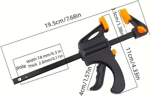 5Pcs F-Type Clamps - Quick-Release Ratchet Squeeze Woodworking Tools, Manual Tools for Home Renovation in Kuwait