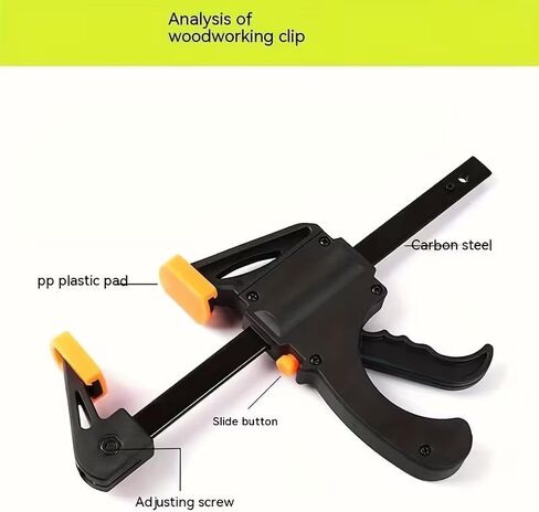 5Pcs F-Type Clamps - Quick-Release Ratchet Squeeze Woodworking Tools, Manual Tools for Home Renovation in Kuwait