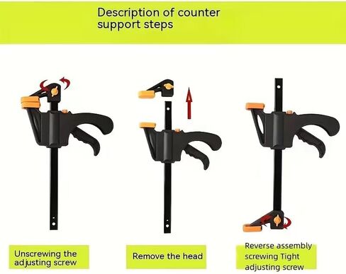 5Pcs F-Type Clamps - Quick-Release Ratchet Squeeze Woodworking Tools, Manual Tools for Home Renovation in Kuwait