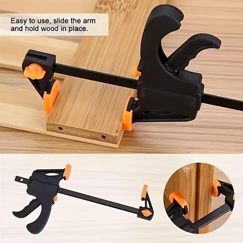 5Pcs F-Type Clamps - Quick-Release Ratchet Squeeze Woodworking Tools, Manual Tools for Home Renovation in Kuwait