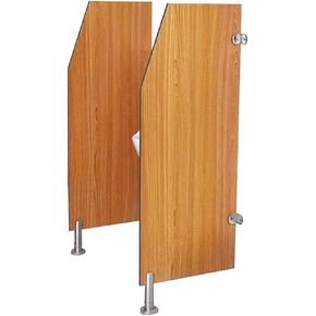 Men's Urinal Privacy Screens Freestanding Toilet Partition Waterproof Wooden Urinal Sound Barrier for Adults 2Pack Black Floor Standing Divider in Saudi Arabia