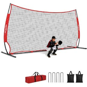 20x10FT Barricade Backstop Net, Baseball Basketball Backstop Net with Steel Frame, Ball Stop Net for Baseball, Lacrosse, Soccer, Basketball, Backstop Net for Backyard in Saudi Arabia