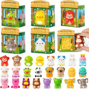CY2SIDE 24 Pack Halloween Squishy Toys with Haunted House Gift Box and Raffia Filler for Kid, Halloween Squishy Toys Party Gift Trick or Treat Goodie Bag Stuffed Party Favor for School Reward Supplies in Saudi Arabia
