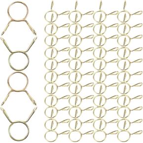 Hemobllo 100pcs 9mm Steel Spring Hose Clamps Tube Clamps Band Fasteners for Washing Machine Water Pipes Plumbing Industrial Use in Kuwait