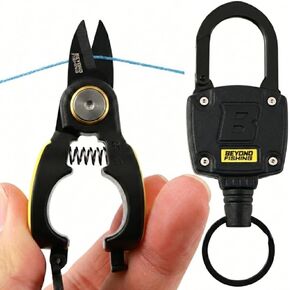 قاطع خط الصيد من Beyond Fishing Quick Snips - مقص جديلة، ماكينة قص خط الصيد مع حبل قابل للسحب ومشبك - مقص صيد للخط المضفر، الفلورو والمونو، قصاصات خط الصيد المدمجة in Kuwait