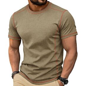 Men's T-Shirts 2026 Crewneck Short Sleeve Oversize Plain Summer Tops Loose Fit Casual Work Gym Basic Tees in Saudi Arabia