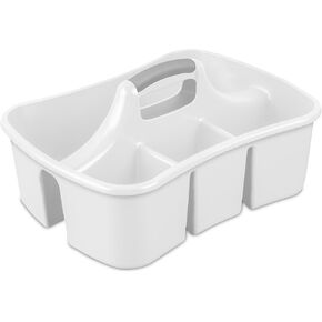Divided Caddy, Easy Carry, Handy Plastic Utility Storage, White in Saudi Arabia