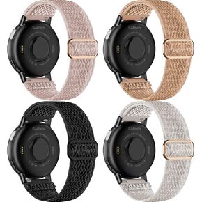 4 قطع من أشرطة النايلون القابلة للتمدد متوافقة مع Garmin Vivoactive 5/Vivoactive 6/3، 20 مم، أشرطة رياضية من القماش المرن لـ Venu Sq/Venu Sq 2/Venu 2 Plus & Forerunner 165/55/245/645 in Kuwait