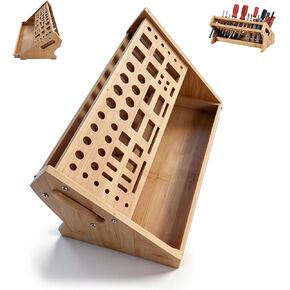 Bamboo Screwdriver Organizer, Multi-Purpose Tool Holder with Drawer, Wooden Screwdriver Storage Rack for Screwdrivers, Pliers, Wrenches, Hand Tools in Saudi Arabia