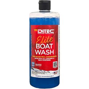 غسول قارب DITEC Marine Elite (32 أونصة) - صابون اليخوت عالي التركيز (128:1) - يزيل الأوساخ والملح وسخام الديزل والزيوت والبقع بأمان - درجة حموضة محايدة، آمن للسيراميك والشمع - صديق للبيئة - 32 أونصة in Kuwait