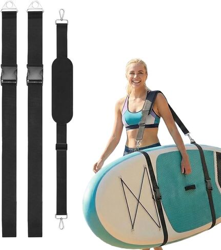 SUP Kayak Carry Strap Adjustable Paddle Board Shoulder Strap with Padded Shoulder Paddle Board Accessories for Women and Men Paddleboard Carrier in Kuwait