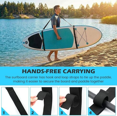SUP Kayak Carry Strap Adjustable Paddle Board Shoulder Strap with Padded Shoulder Paddle Board Accessories for Women and Men Paddleboard Carrier in Kuwait