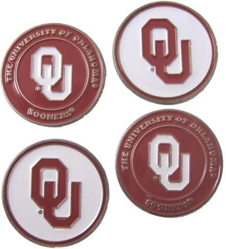 Oklahoma Sooners Double Sided OU Golf Ball Markers (Set of 4) in Kuwait