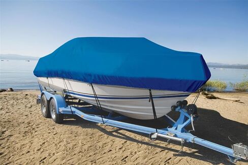 SBU Blue Boat Cover Compatible for BAYLINER 1950 Capri BR 1995 1996 1997 1998 1999, Travel Storage Mooring in Kuwait
