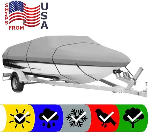 SBU Grey Boat Cover Compatible for Rinker 212 Captiva I/O 1995-1999 2000 2001 2002 2003, Trailering Storage Mooring in Kuwait