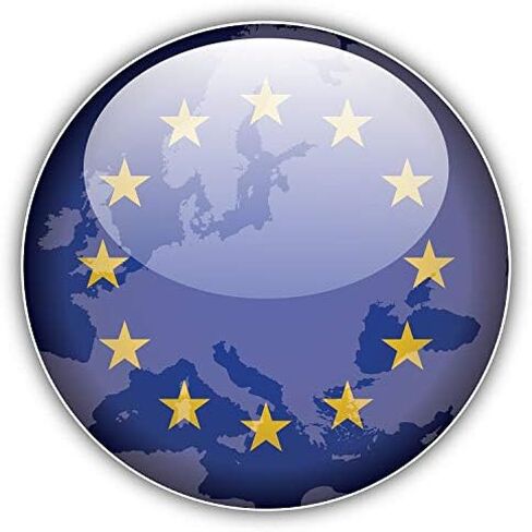 European Union Map Flag Glossy Label Golf Hat Clip with Magnetic Ball Marker in Kuwait