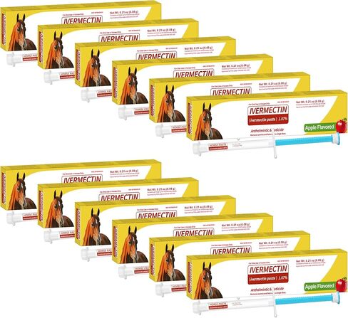 Horse Paste 1.87% – 12 Pack (6.08g Each) Apple Flavored Oral for Horses in Kuwait