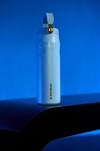 STANLEY x Messi IceFlow Flip Straw 2.0 Water Bottle, 24 oz | Built-In Straw with Larger Opening | Lightweight and Leak Resistant | Insulated Stainless Steel | BPA-Free | Messi Striker Blue in Saudi Arabia
