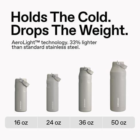 STANLEY x Messi IceFlow Flip Straw 2.0 Water Bottle, 24 oz | Built-In Straw with Larger Opening | Lightweight and Leak Resistant | Insulated Stainless Steel | BPA-Free | Messi Striker Blue in Saudi Arabia