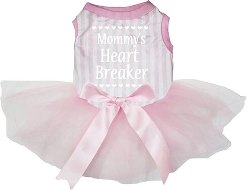 فستان Petitebella Mommy's Heart Breaker Puppy Dog (مخطط/وردي، مقاس XX-Large) in Kuwait