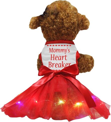 فستان Petitebella Mommy's Heart Breaker Puppy Dog (مخطط/وردي، مقاس XX-Large) in Kuwait