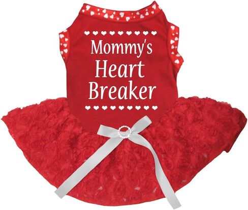 فستان Petitebella Mommy's Heart Breaker Puppy Dog (مخطط/وردي، مقاس XX-Large) in Kuwait