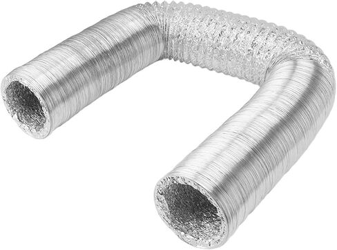 Flexible Dryer Vent Exhaust Duct Hose Dryer Hose Clamp, Flexible Aluminum Ducting, Dryer Vent Hose Kit for Grow Tents and Duct Fan Systems (5 Meter) in Kuwait