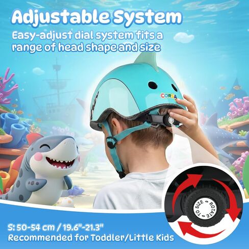 Toddler Kids Dinosaur Bike Helmet and Pad Set, Adjustable Protective Gear with Knee Elbow Pads and Wrist Guard, Bicycle Helmet Safety Gear for Child Boys Girls Ages 1-8 in Saudi Arabia