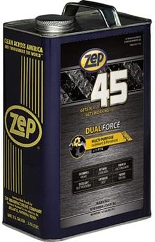 Zep 45 Dual Force - 1 Gallon (Case of 4) 374524 - Multi-Purpose Product Formulated to Lubricate, Penetrate, Displace Moisture, and Prevent Corrosion Without the Use of Ozone Depleters or Chlorinated in Kuwait