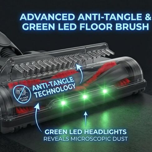 Cordless Vacuum Cleaner, 550W 48kPa 60 Mins Runtime Vacuum Cleaners for Home, Stick Vacuum with Intelligent Display, Rechargeable Battery and Anti-Tangle Brush, Perfect for Pet Hair/Carpet/Floors in Kuwait