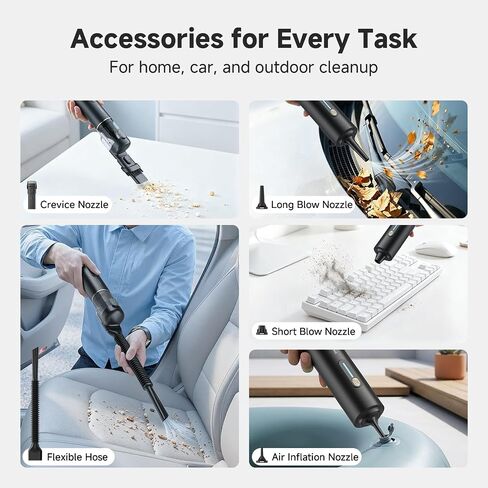 Dreame VBP20-B Cordless Handheld Vacuum Cleaner, 4-in-1 Portable Car Vacuum with All-in-One Charging Dock, 19KPa Suction, One-Touch Empty, Lightweight Air Duster Blower for Car, Keyboard, Office, Home in Saudi Arabia